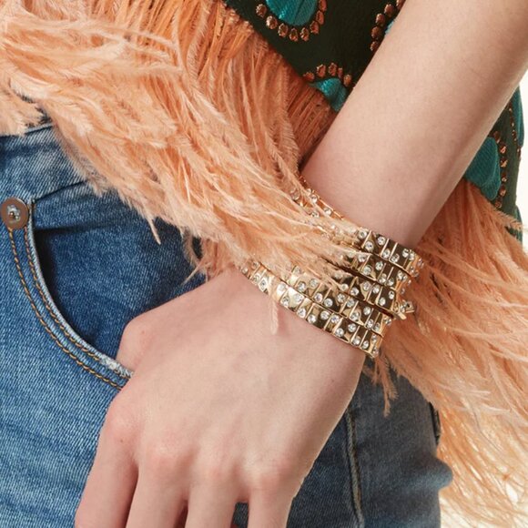 BEST Roxanne Assoulin Gold Twinkle Twinkle Bracelets Set of 3 Gold - Picture 3 of 5